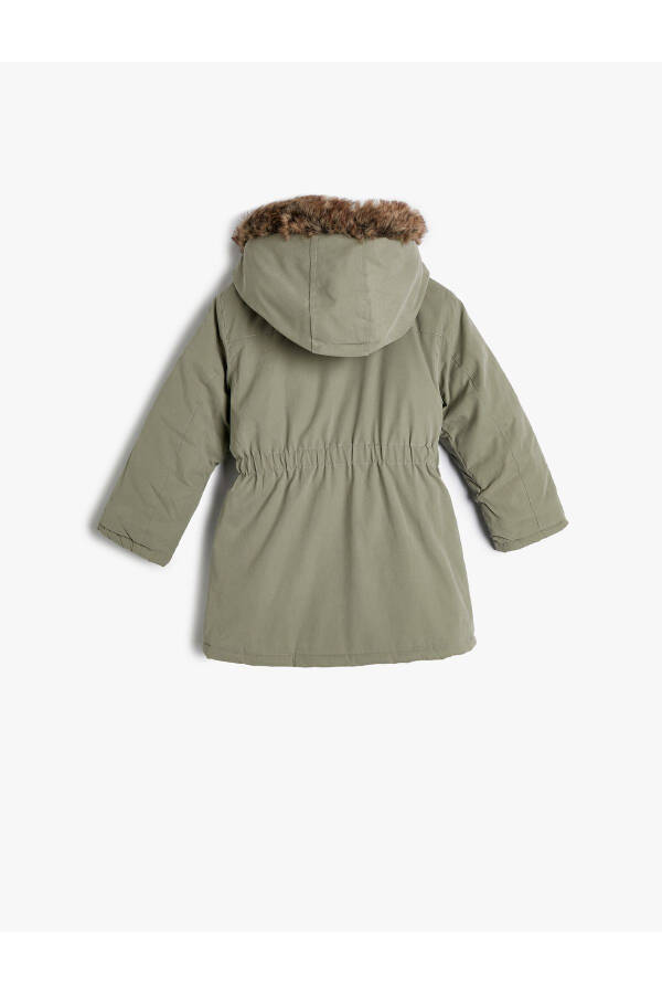 Girls' winter coat, code 4wkg00012aw, khaki color. - 6