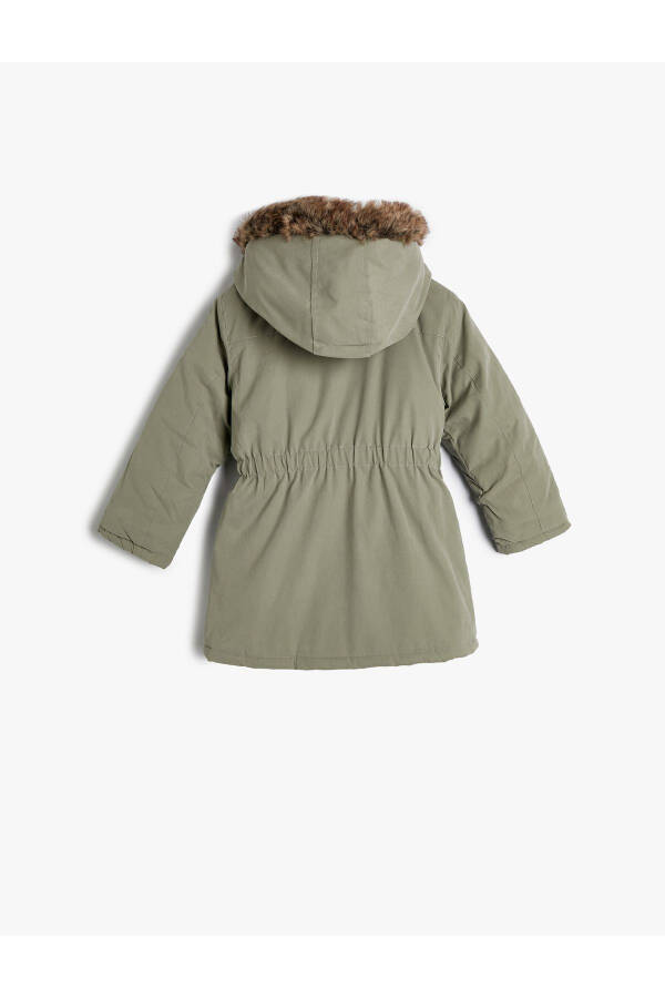 Girls' winter coat, code 4wkg00012aw, khaki color. - 2