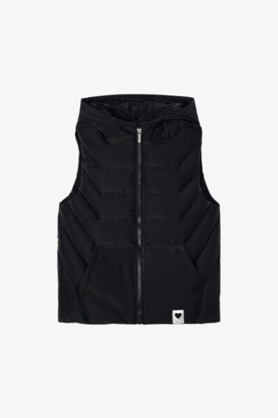 Girls Winter Padded Vest (Black) - 1