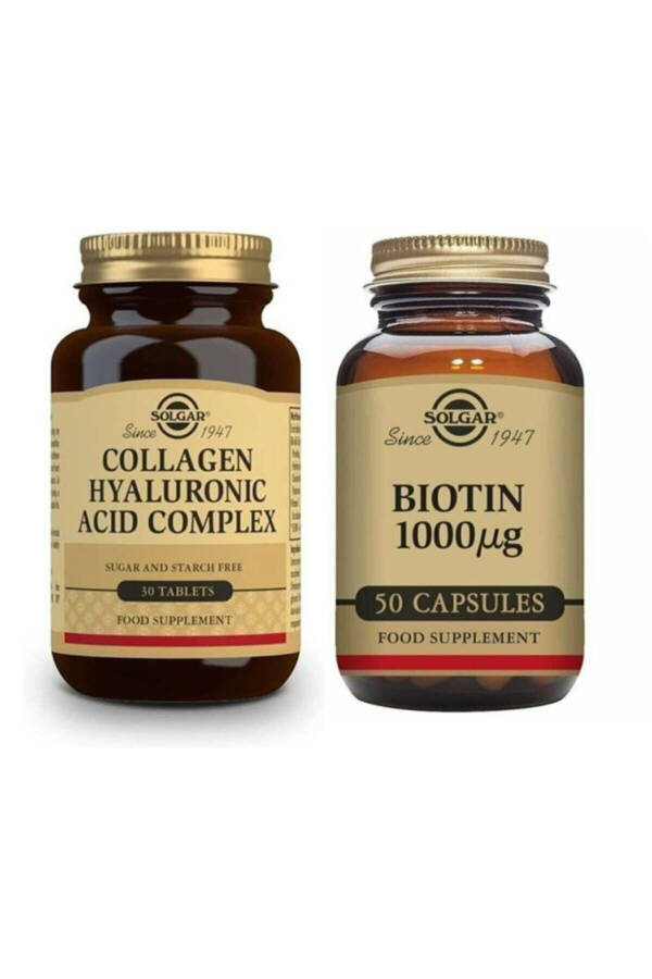 Giyaluron kislotasi kollagen kompleksi 30 tablet + biotin 1000 mkg 50 kapsula - 1