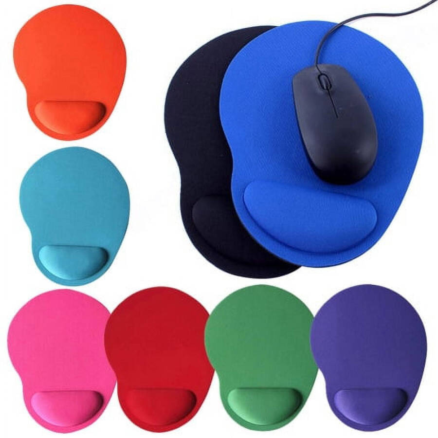 GJX Sunjoy Tech Ergonomik Bilek Destekli Mouse Pad, Rahat Bilgisayar Mouse Pad, Kaymaz PU Tabanlı Ağrı Giderici Mouse Pad - 1