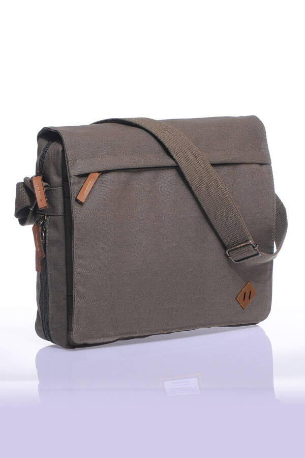 Gk12 Canvas Messenger Crossbody Bag Khaki - 7