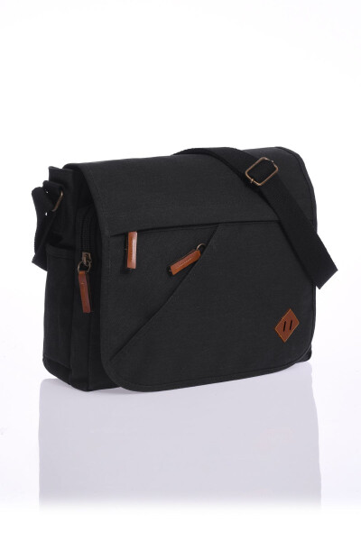 GK56 Canvas Messenger Bag Documents School University Laptop Notebook Macbook Tablet Daily Use Black - 7