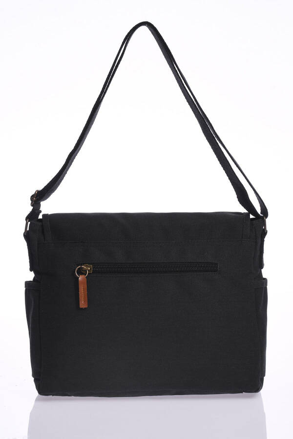 GK56 Canvas Messenger Bag Documents School University Laptop Notebook Macbook Tablet Daily Use Black - 3