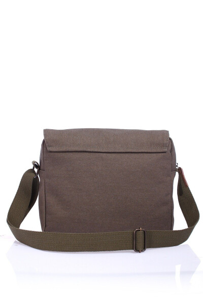 GK61 Canvas Messenger Bag Multi-Compartment University Shoulder Bag Macbook Tablet Bag Khaki - 8