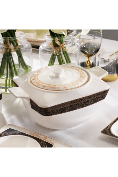 Glamor Golden Dinner Set - 60 Pieces - Gold/Black - 4