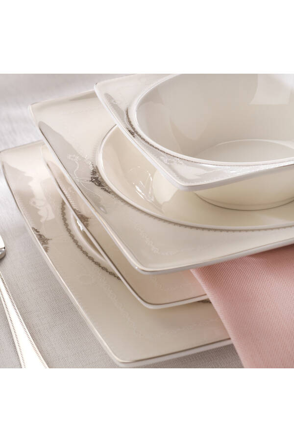 Glamor Nova Dinner Set 60 Pieces Platinum - 12