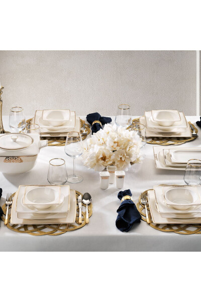 Glamor Regal Dinner Set - 60 Pieces - Gold - 1