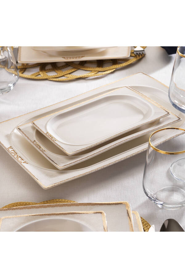 Glamor Regal Dinner Set - 60 Pieces - Gold - 13