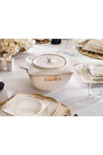 Glamor Regal Dinner Set - 60 Pieces - Gold - 14