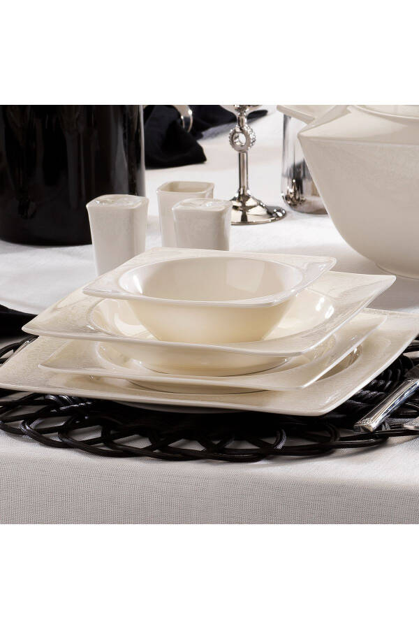 Glamor Sense Dinner Set - 60 Pieces - White - 2