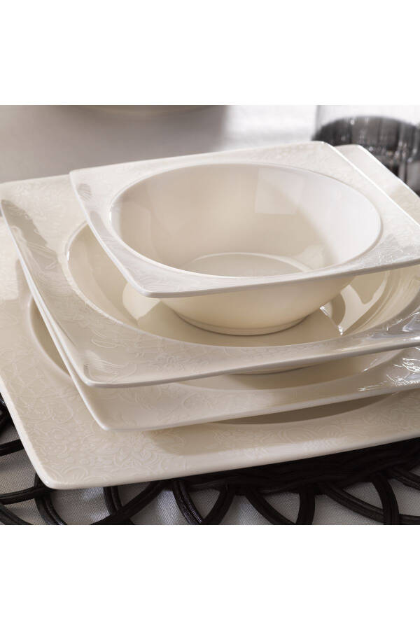 Glamor Sense Dinner Set - 60 Pieces - White - 3