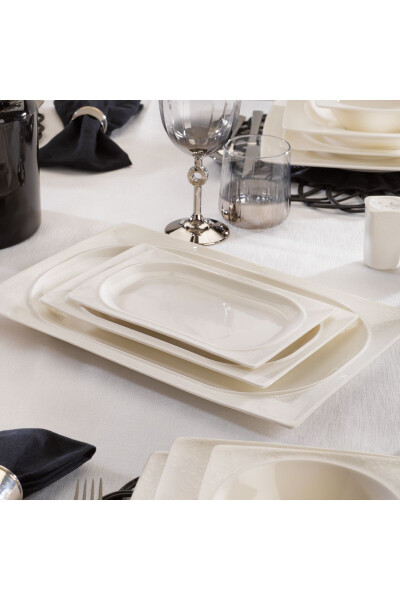 Glamor Sense Dinner Set - 60 Pieces - White - 5