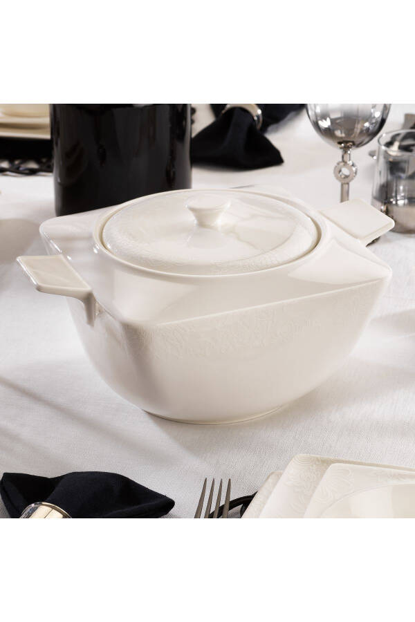 Glamor Sense Dinner Set - 60 Pieces - White - 7