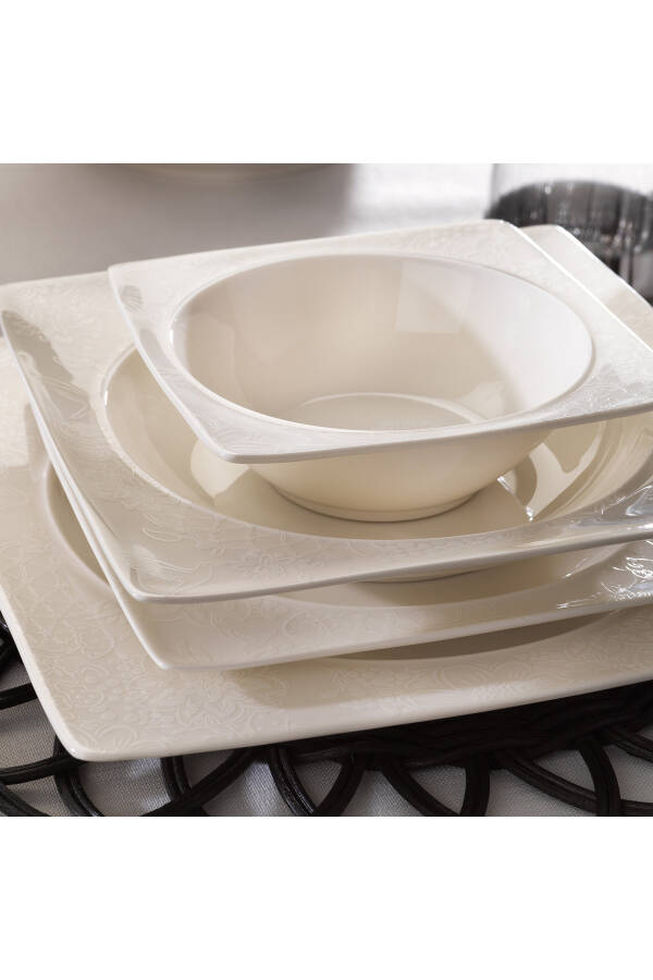 Glamor Sense Dinner Set - 60 Pieces - White - 10