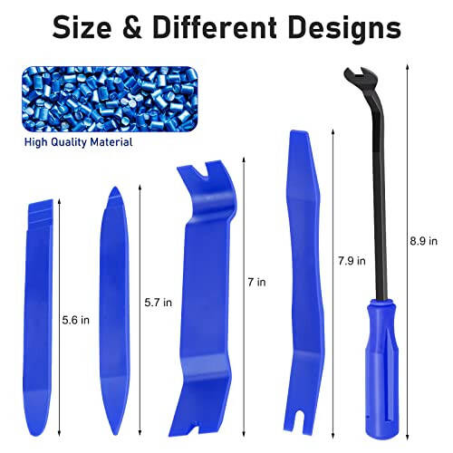 GLK Avto Trimni Yechib Olish Asboblar To'plami, 5 dona Plastik Qirqish Asboblari To'plami, Avto Trim Asbob, Qirqish Asbob, Avtomobil Eshik Paneli Qisqichini Olib Tashlash Asbob, Mahkamlagich Olib Tashlash - 2