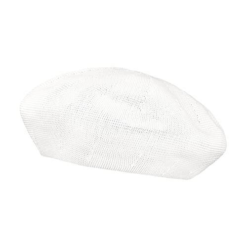 Gllutt Summer Knitted Thin Beret Hat for Women Size Adjustable French Style Solid Color - 2