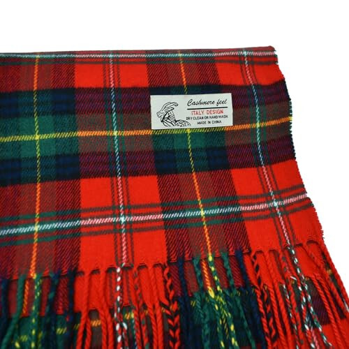 Glory Max Scottish Stewart Tartan Plaid Luxurious Winter Scarf Soft Cashmere Feel 72