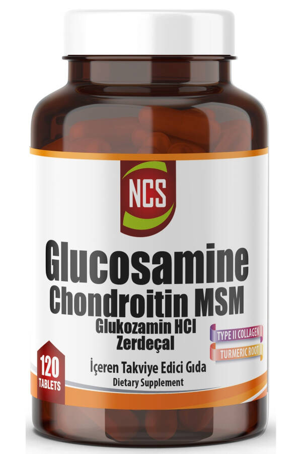 Glucosamine Chondroitin MSM Type II Collagen Turmeric Root 120 Tablets - 1