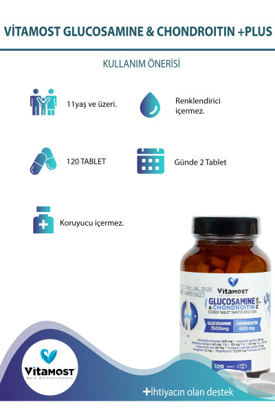 GLUCOSAMINE & CHONDROITIN PLUS 120 TABLET 1500 MG - 4