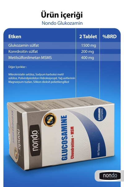 Glukozamin 60 Tablet (Glukozamin, MSM, Kondroitin) - 7