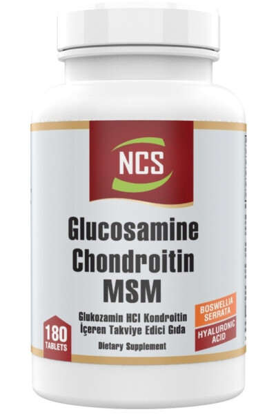 Glyukozamin Xondroitin MSM Gialuron kislotasi Bosvellia Serrata 180 Tablet - 1