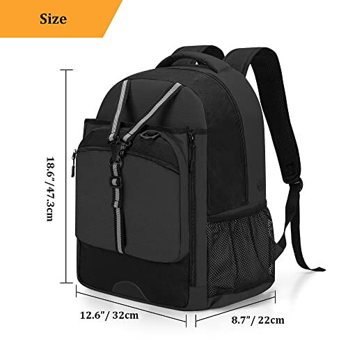 GOBUROS Tennis Backpack for Men/Women, Tennis Bag with Separate Ventilated Shoe Compartment, Multifunctional Sports Bag for Tennis/Badminton/Pickleball/Squach Racket and Accessories - 6