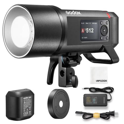 Godox AD600PRO II AD600PRO-II 600W Flaş - Profesyonel Bowens Montajı, Yüksek Hızlı Senkronizasyon, X3 Tetikleyicisiyle Tek Dokunuşlu Senkronizasyon - 40W İki Renkli Modelleme Işığı - 1