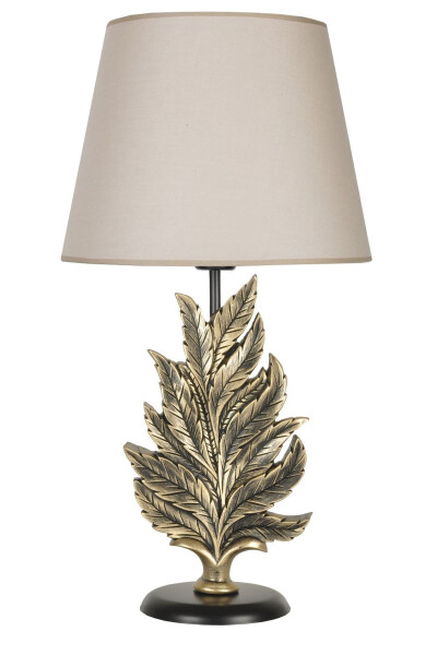 Gold Beige Modern Design Leaf Lampshade - 1