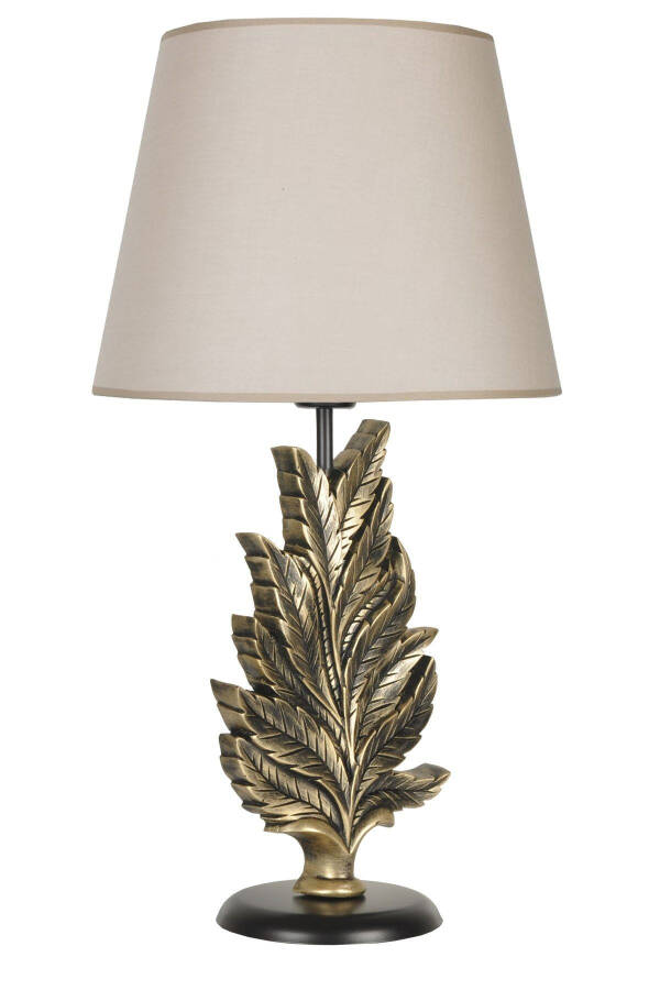 Gold Beige Modern Design Leaf Lampshade - 2