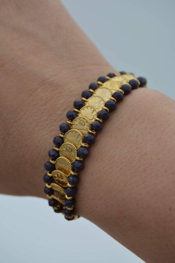 Gold Plated Bracelet with Czech Crystals - 5