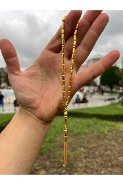 Gold plated capsule prayer beads made of 925 sterling silver - 2