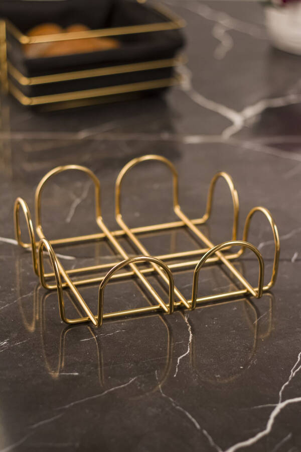 Gold Presentation Napkin Holder & Napkin Stand Stainless Steel - 2