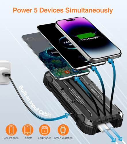 GOODaaa Solar Power Bank Plus 42800mAh Solar Charger Wireless Charger - 3