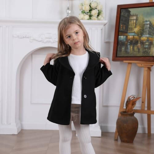 Goodplayer Baby Boy Girl Coat Toddler Pea Coat Fall Winter Jacket Outerwear for Baby Buttons Coat Clothes - 3