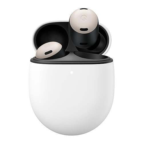 Google Pixel Buds Pro - Shovqinni bekor qiluvchi quloqchinlar - Zaryadlash qutisi bilan 31 soatgacha batareya muddati[2] - Bluetooth eshitish vositalari - Android bilan mos keladi - Chinni - 1