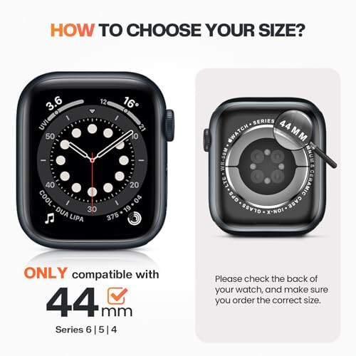 Goton 2 ta 1 da Su o'tkazmaydigan Maxfiylik Korpusi Apple Watch Ekran Himoyachisi 44mm SE Seriyasi 6 5 4, Oldingi Anti-Jo'sh Tempered Glass Yuz Qoplami Orqa Bamper iWatch Aksessuarlari 44 mm - 5