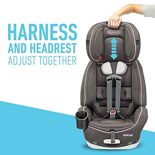 Graco Grows4Me 4'ü 1 Arada Oto Koltuğu, Dönüştürülebilir Bebekten Çocuk Oto Koltuğu ve Takviye Koltuğu, West Point Tasarım, 10 Yıl Güvenli ve Konforlu Yolculuklar İçin - 6