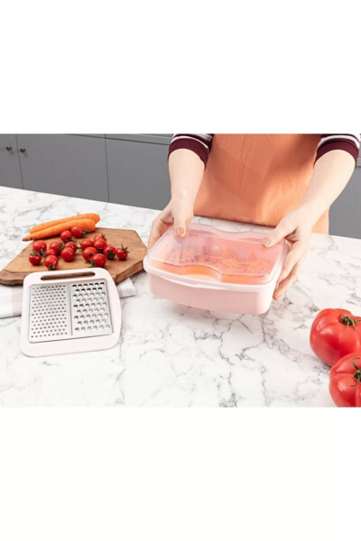 Grater Storage Container Garlic Grater Carrot Vegetable Grater Kitchen Slicer Chopper Grater - 9