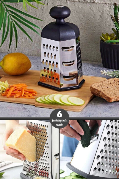 Grater with a knob, Garlic Grater, Potato Julienne, Egg Slicer, Vegetable Chopper, Multi-Grater - 2