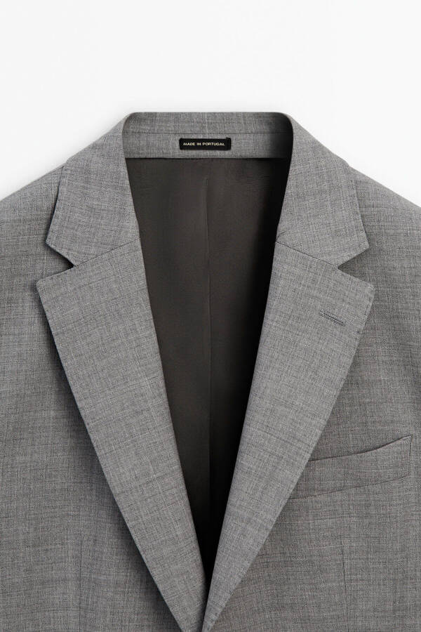 Gray 100% Wool Classic Blazer - 13