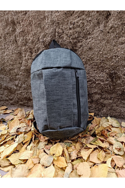 Gray Back Mini 2 Pocket Impertex Fabric Backpack - 1