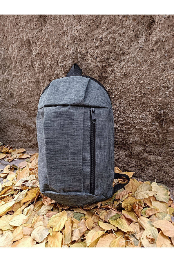 Gray Back Mini 2 Pocket Impertex Fabric Backpack - 2