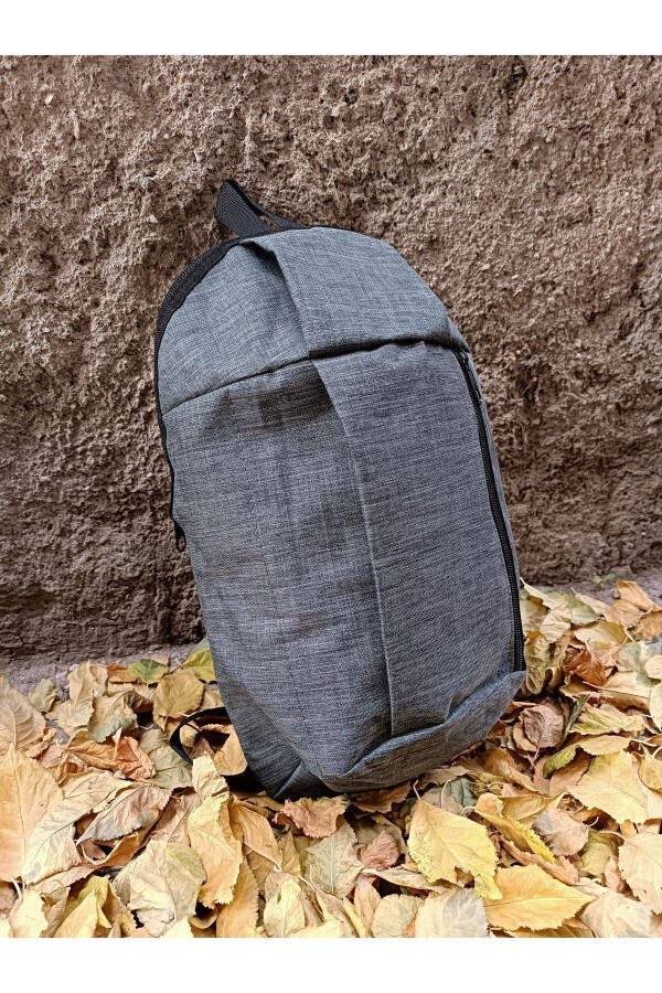 Gray Back Mini 2 Pocket Impertex Fabric Backpack - 3