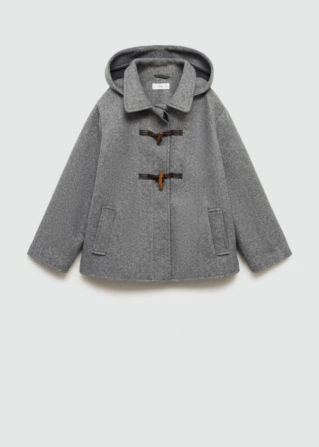 Gray buttoned wool jacket - 8