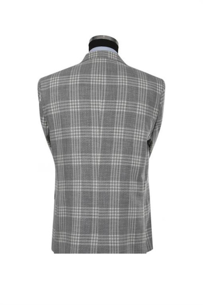 Gray Classic Fit Checked Single-Breasted Jacket - 11