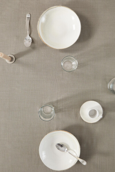 Gray cotton tablecloth - 10