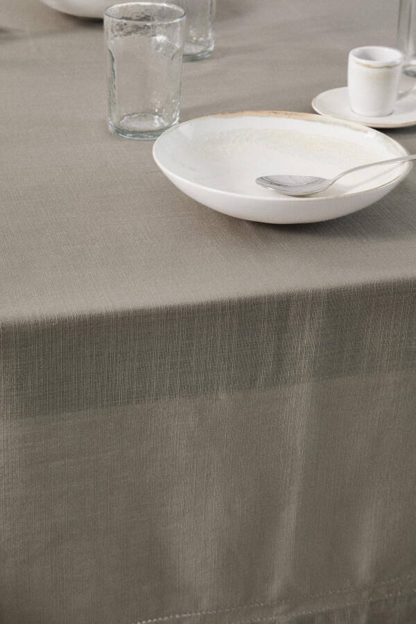 Gray cotton tablecloth - 3