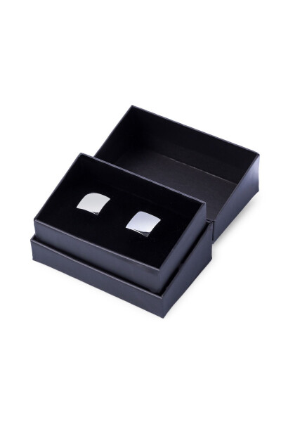 Gray Plain Square Cufflinks - 5