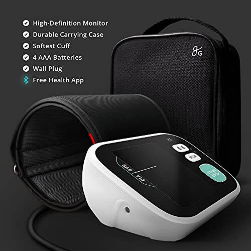 Greater Goods Premium Digital Bluetooth Blood Pressure Monitor for Home Use, Multicolor Large Screen, Black - 2